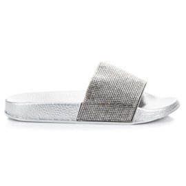 Queen Vivi Chinelos com cristais cinza