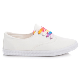 Anesia Paris Tênis multicoloridos com cadarço branco