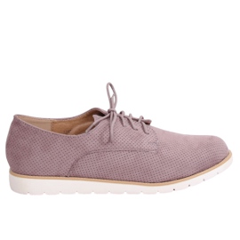 Mocassins femininos com renda violeta T297 Roxo