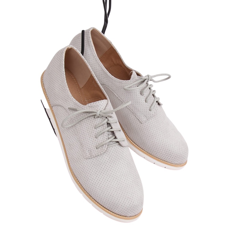 Mocassim feminino com cadarço cinza T297 cinza