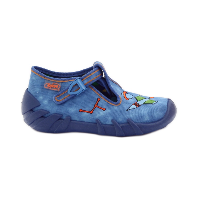 Calçado infantil Befado pantufas 110p315 verde laranja azul