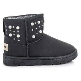 Bella Paris Botas de neve com contas cinza Bella Paris Botas de neve com contas cinza