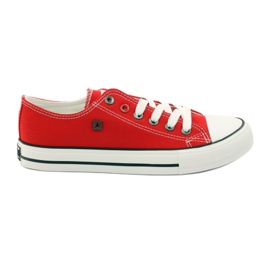 Big star 274020 tênis amarrado branco vermelho