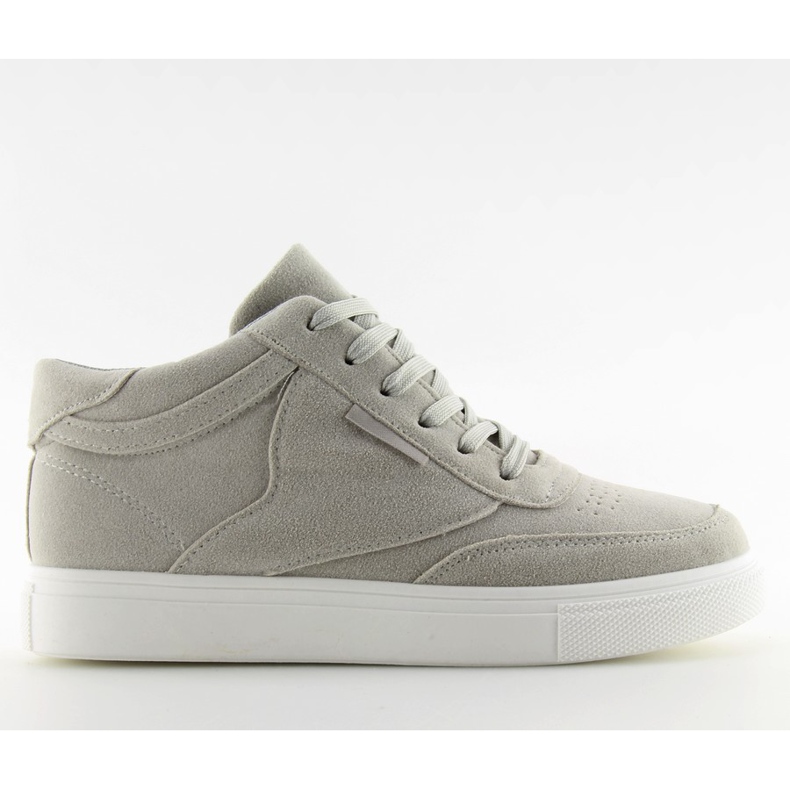 Tênis feminino de camurça cinza LT.GRAY