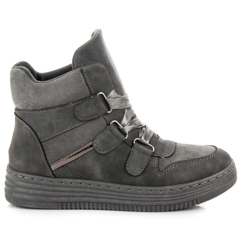 Sport Tênis cano alto com fita cinza