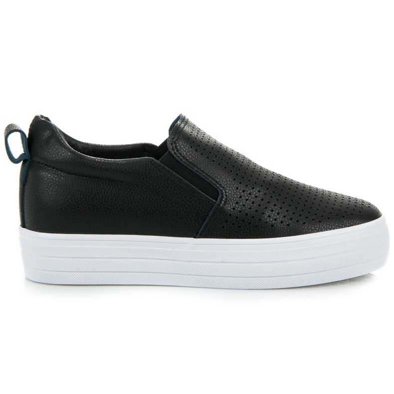 Slipons na plataforma preto