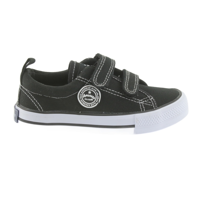 American Club Tênis American Children's Sneakers Black Velcro preto