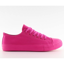 Sapatilhas de mulher fucsia fuxia monocromáticas rosa