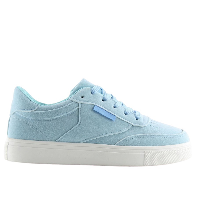 Tênis feminino de camurça azul NB172 Azul branco