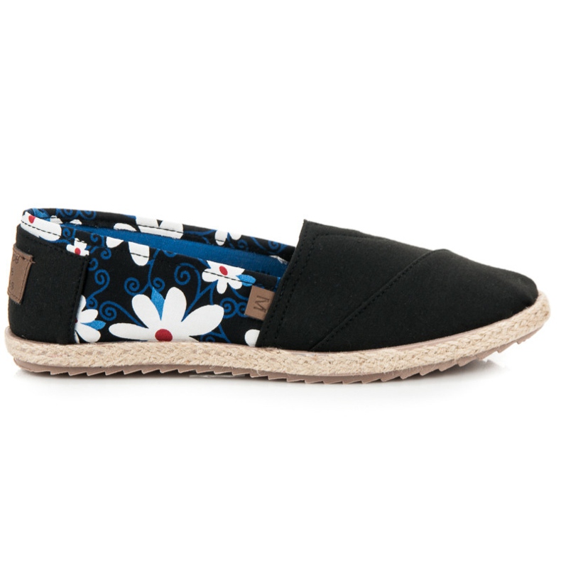 Mckeylor Alpargatas com flores preto