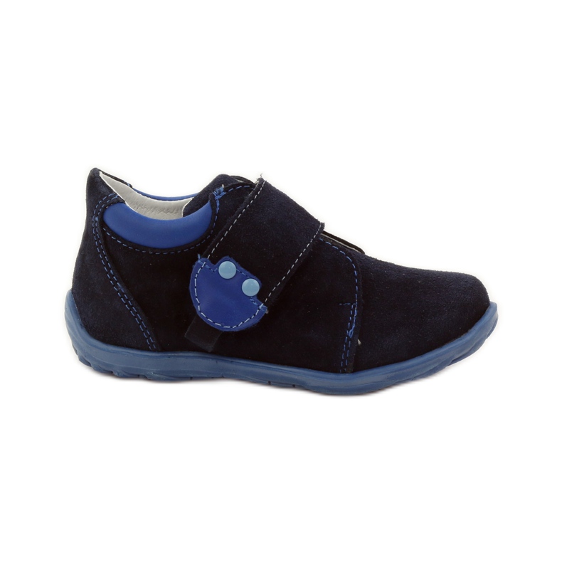 RenBut Sapatos de couro de velcro 1476 azul marinho
