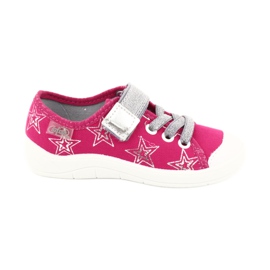 Sapatilhas de menina com sapatilhas com estrelas Befado 251X096 rosa prata