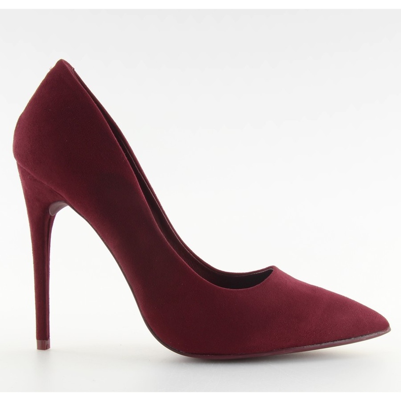 Sapatos com salto agulha em camurça bordô 5101 W. Vermelho multicolorido