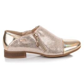 W. Potocki Sapatos com estampa de cobra dourada dourado