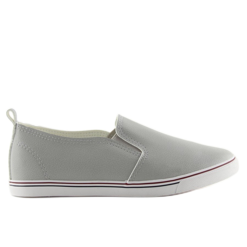 Cinza xl08p Tênis slip-on cinza granulado