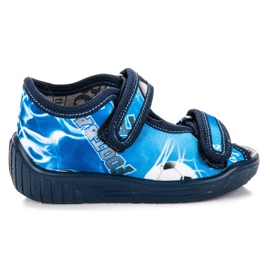 Reweks Chinelos de velcro azul