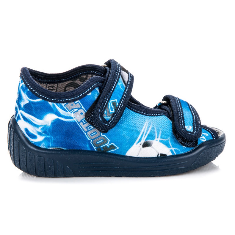 Reweks Chinelos de velcro azul