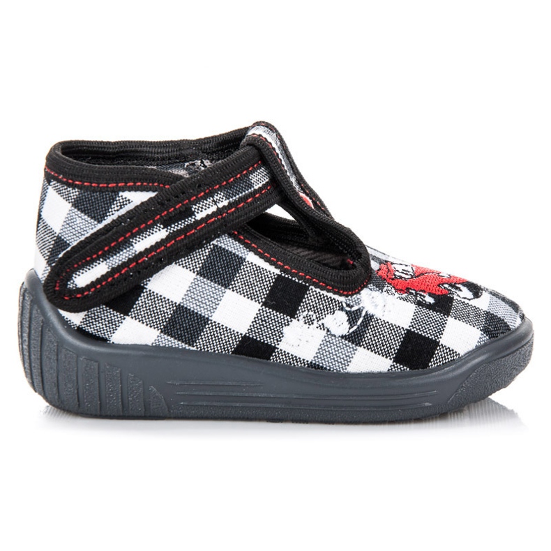 Reweks Chinelos Checkered Home preto branco