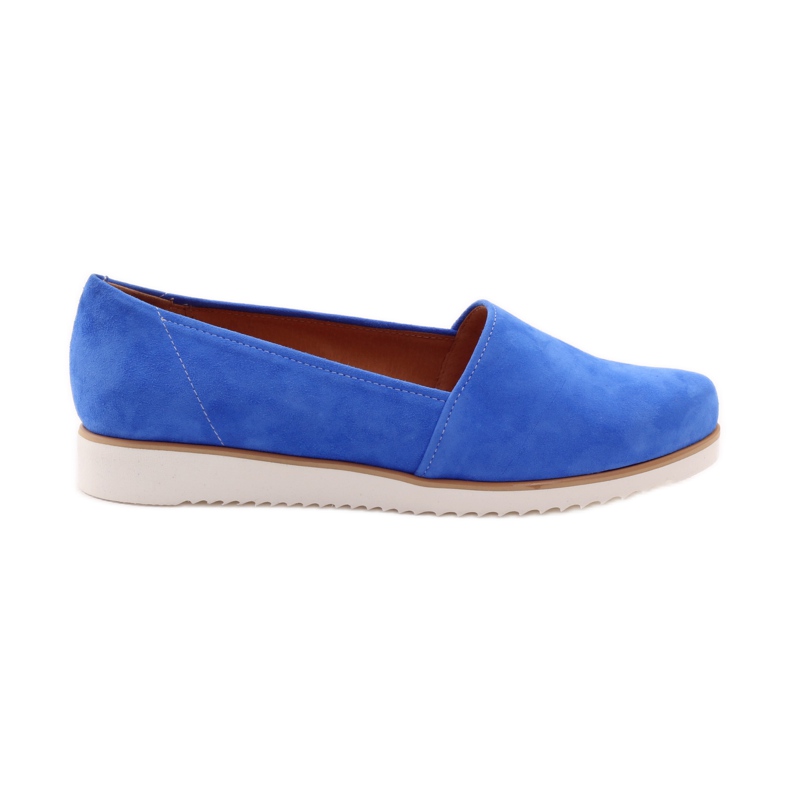 Badura Sapatos de couro feminino azul