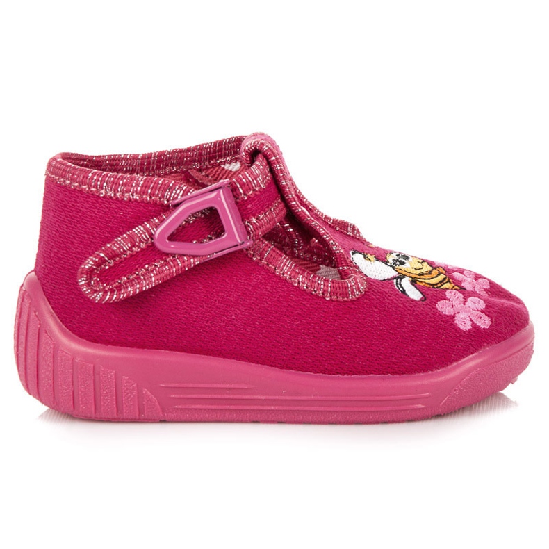 Reweks Chinelos Cor De Rosa Com Uma Abelha