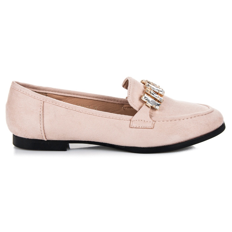 Vices Sapatos de camurça com enfeite castanho