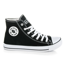 New Age tênis alto masculino preto