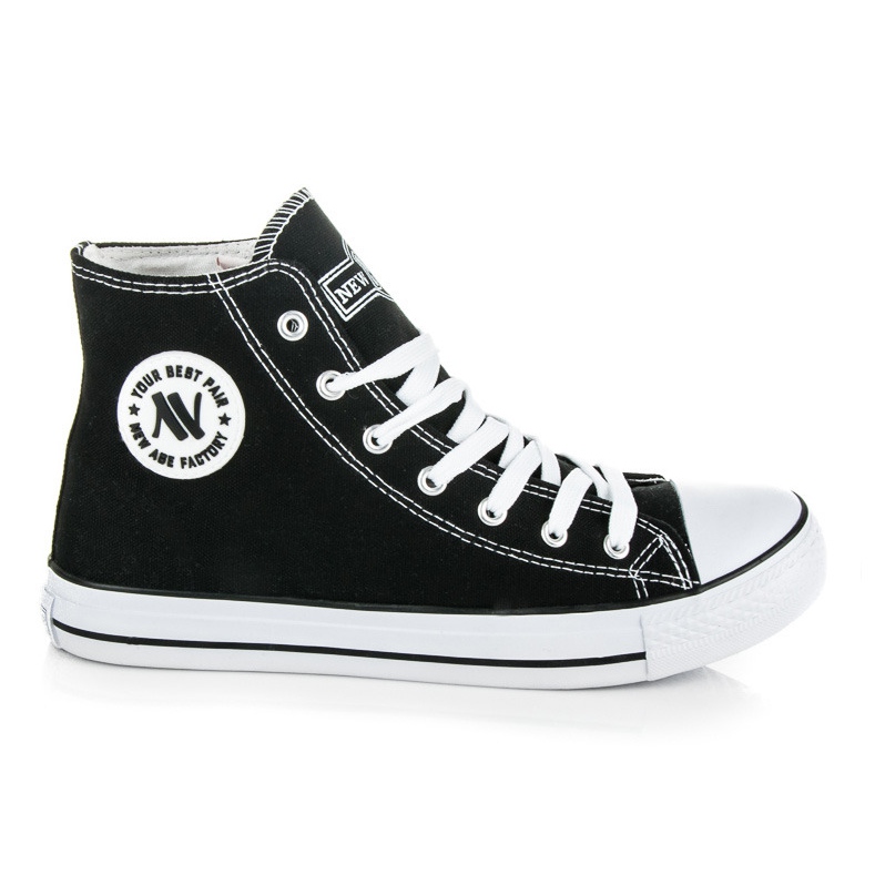 New Age tênis alto masculino preto