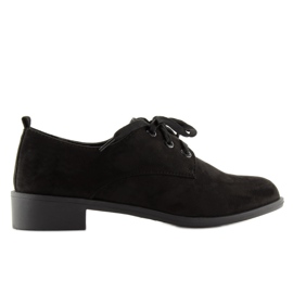 Mocassins femininos rendados pretos Nc138