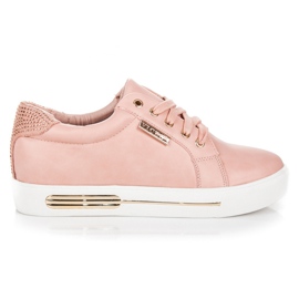 Vices sapatos esportivos de plataforma rosa