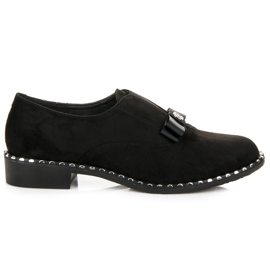 Vices Brogues de camurça com laço preto