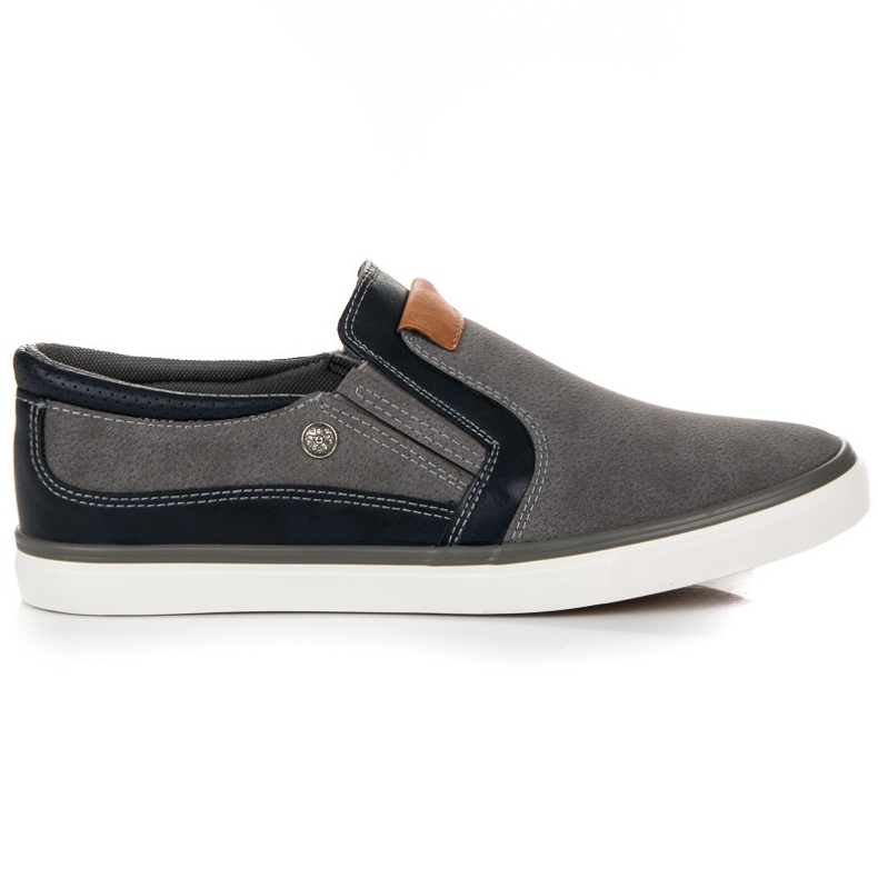 L&H Slipons masculinos cinza