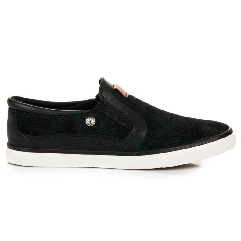 L&H Slipons masculinos preto
