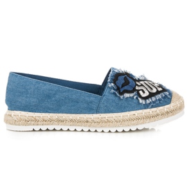 Alpargatas com patches azul
