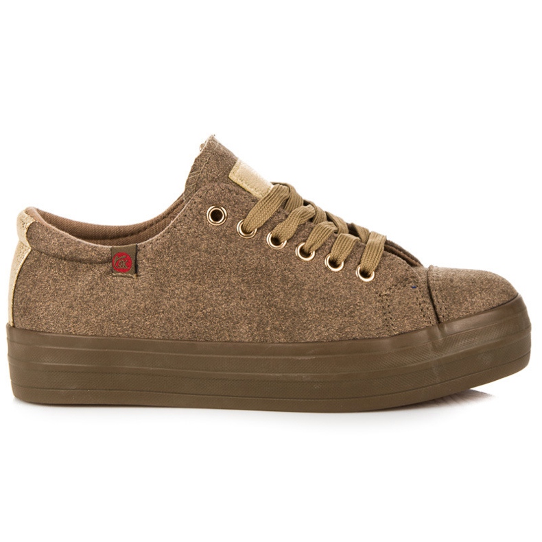 Tony Tênis de veludo na plataforma verde