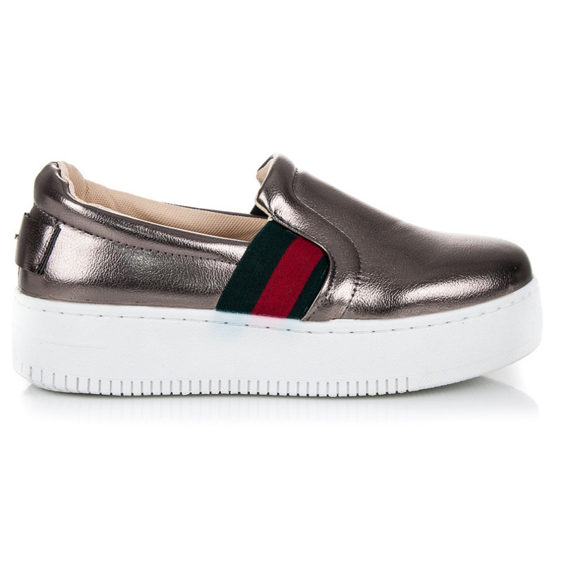 Kylie Slipons na plataforma cinza