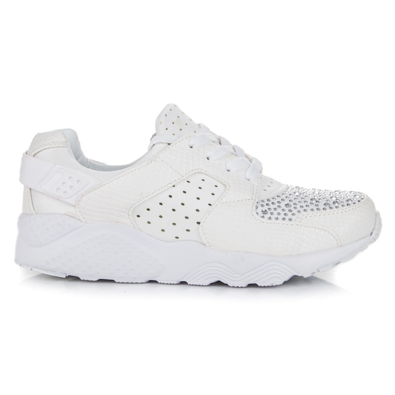 Kylie Calçado esportivo com cristais branco