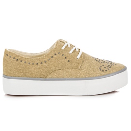 Kylie tênis com cristais castanho