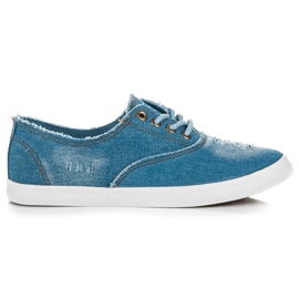 Seastar Tênis jeans com cadarço azul