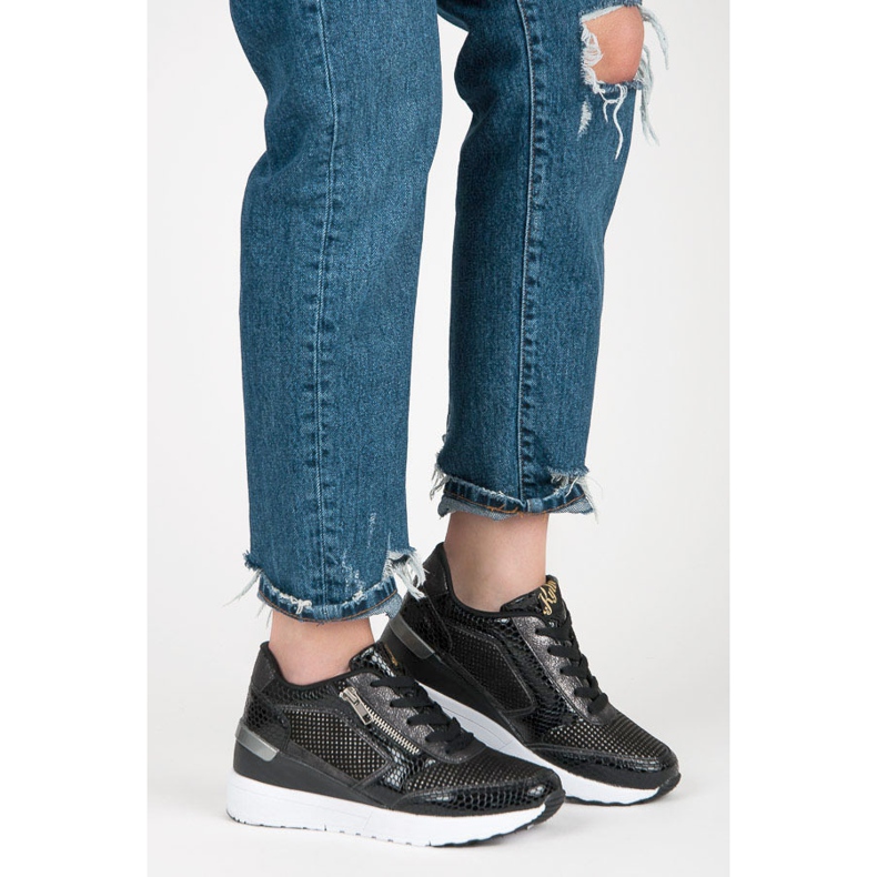 Kylie Calçados esportivos em cunha preto