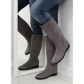 Galochas das mulheres cinza D62P Cinza