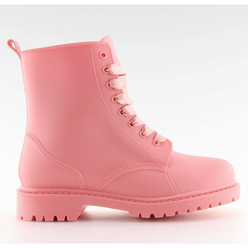 Bota com cadarço rosa D56P rosa
