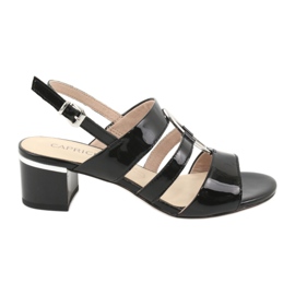 Sapato feminino Caprice sandálias com decoração 28208 preto