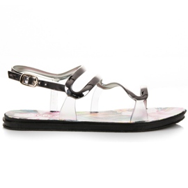 Vinceza Sandálias presas com fivela cinza Vinceza Sandálias presas com fivela cinza