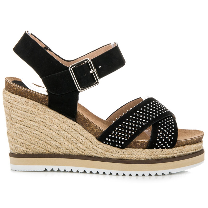 Kylie Sandálias de cunha preto