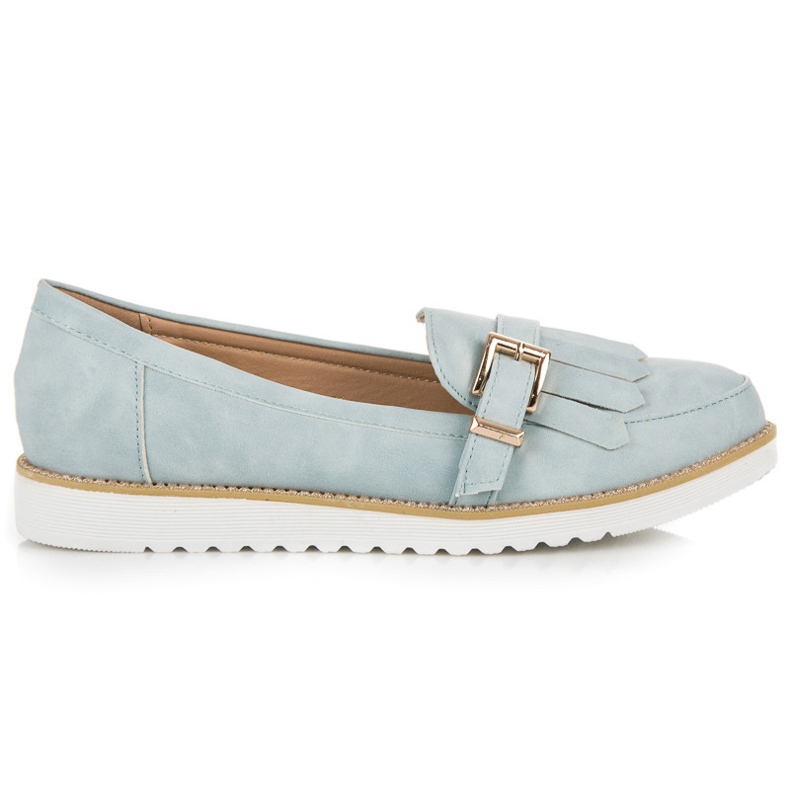 Vices Mocassins com fivela decorativa azul