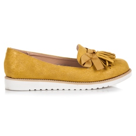 Vices Senhores de camurça com franjas amarelo