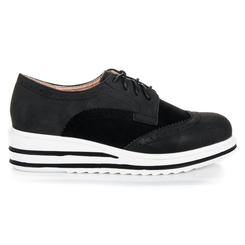Vices Sapatos de camurça com atacadores preto