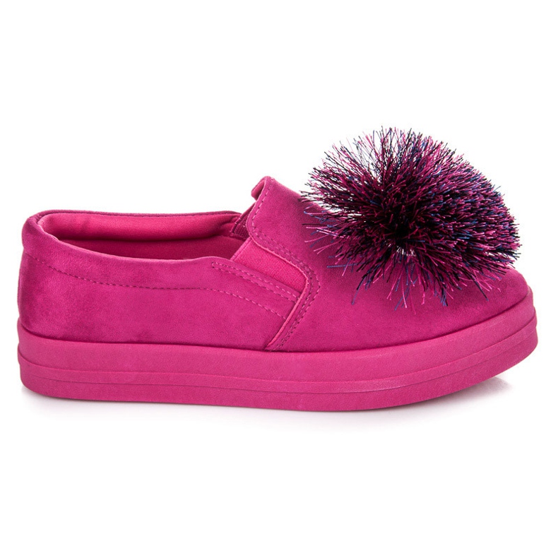 Vices Chinelos de camurça com borla rosa Vices Chinelos de camurça com borla rosa