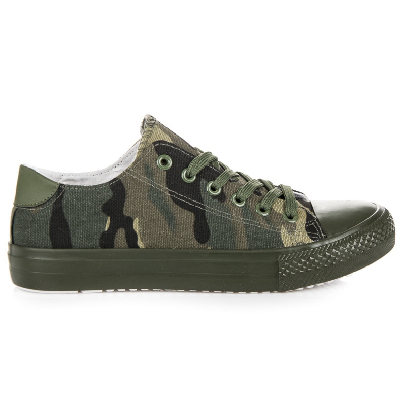 Sapatilhas femininas de camuflagem verde Sapatilhas femininas de camuflagem verde