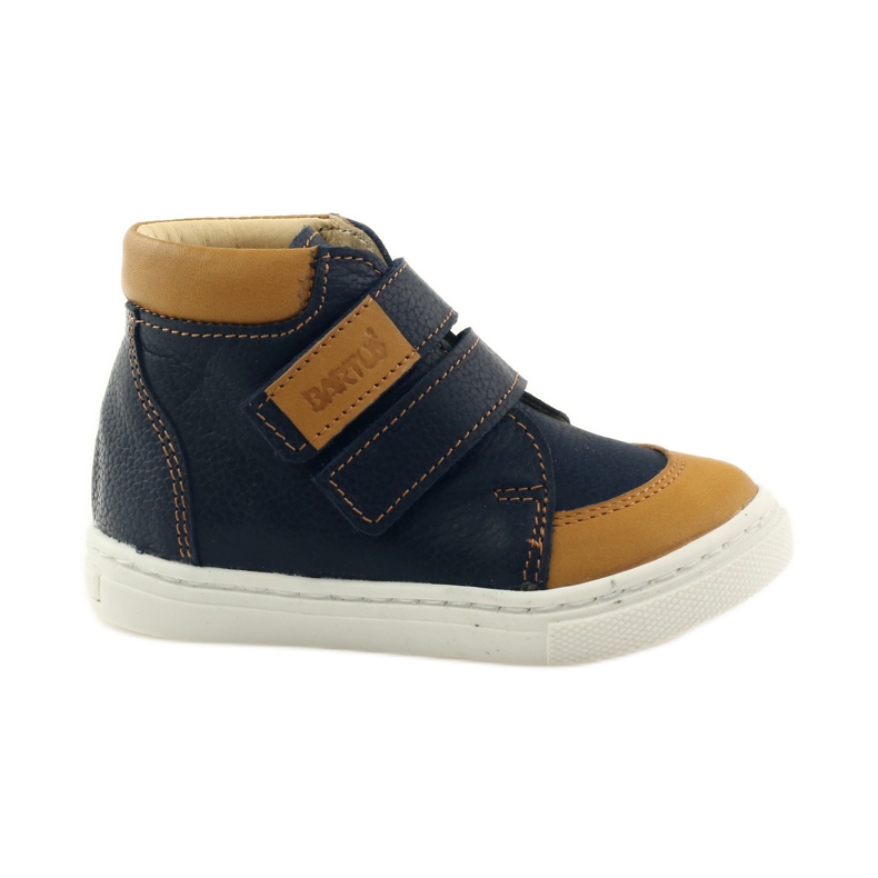 Sapatos de menino com velcro Bartuś azul marinho castanho Sapatos de menino com velcro Bartuś azul marinho castanho